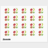 Funny Fruit Ronde Sticker (Vel)