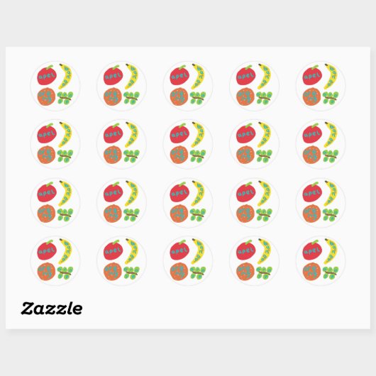 Funny Fruit Ronde Sticker (Vel)