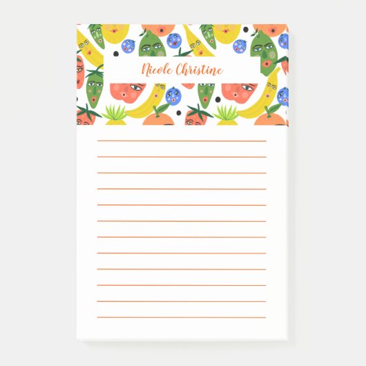 Funny Fruit Salad CUSTOMIZE IT-Notitieblok Post-it® Notes (Voorkant)