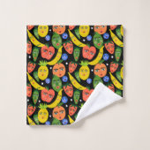 Funny Fruit Salad Whimsical Colorful Bad Handdoek (Wasdoekje)