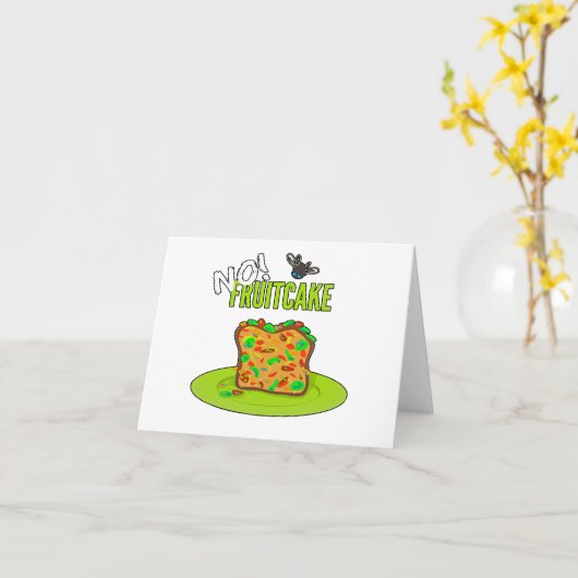Funny Fruitcake Kaart (Gele Bloem)