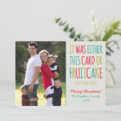 Funny Fruitcake Prettige feestdagen Feestdagenkaart (Staand voorkant)