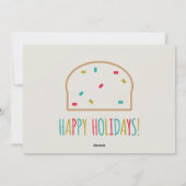 Funny Fruitcake Prettige feestdagen Feestdagenkaart (Achterkant)