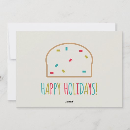 Funny Fruitcake Prettige feestdagen Feestdagenkaart (Achterkant)