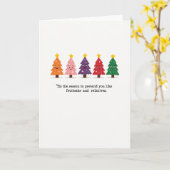 Funny Fruitcake Relatives Christmas Card Quote Kaart (Gele Bloem)
