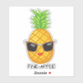 Funny fruitige pineappel voor laptopwaterfles sticker (Vel)