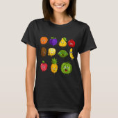 Funny Fruits Collage Fruit Vegetables T-shirt (Voorkant)