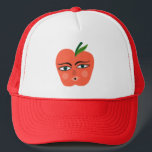 Funny Fruits Red Apple Trucker Pet<br><div class="desc">Haal de fiesta in deze leuke vrachtwagenhoed met een fruitpatroon. Waterverf kunst alleen voor jou! Bekijk mijn winkel voor meer design!</div>