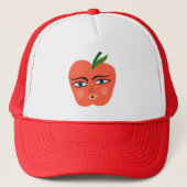 Funny Fruits Red Apple Trucker Pet (Voorkant)