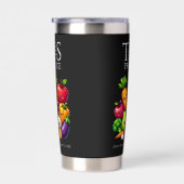 Funny Fruits Veggies Tales from Produce Grocery Geïsoleerde Drinkbeker (Rechts)