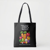 Funny Fruits Veggies Tales from Produce Grocery Tote Bag (Voorkant)