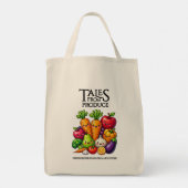 Funny Fruits Veggies Tales from Produce Grocery Tote Bag (Achterkant)