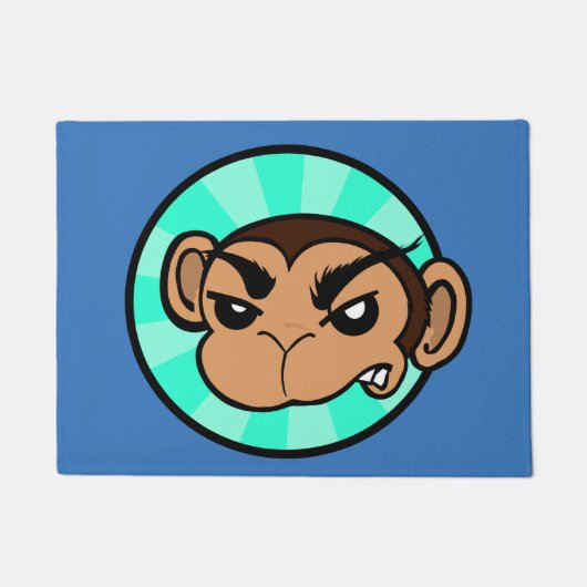 FUNNY FRUSTRATED MONKEY DOORMAT DEURMAT (Voorkant)