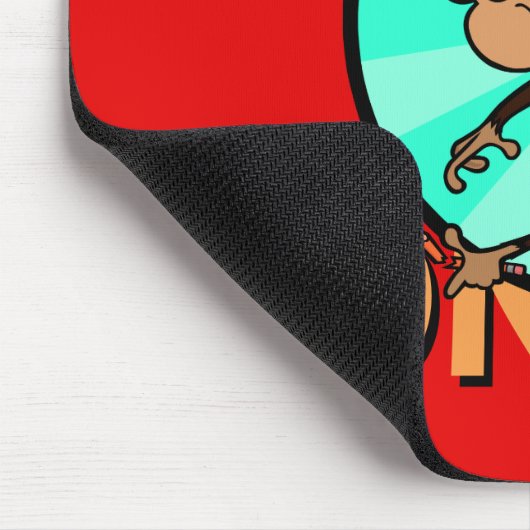 FUNNY FRUSTRATED MONKEY HORIZONTAL MUISMAT (Hoek)