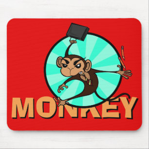 FUNNY FRUSTRATED MONKEY HORIZONTAL MUISMAT