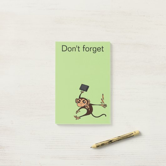 FUNNY FRUSTRATED MONKEY POST IT NOTEPAD POST-IT® NOTES (Op bureau)