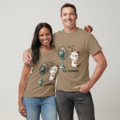 Funny "FU Summer" Cute Cat Cooling Fan ✨☀️🐈 T-shirt (Unisex)