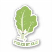 Funny Fueled door Kale Running Cartoon Kale Sticker (Voorkant)