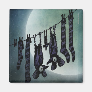 Funny Full Moon Bats Magneet
