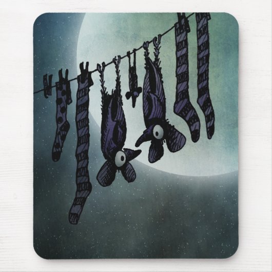 Funny Full Moon Bats Muismat (Voorkant)