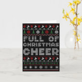 Funny Full Of Christmas Cheer Beer Ugly Matching C Kaart (Gele Bloem)