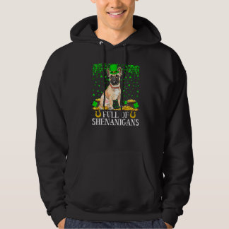Funny Full of Shenanigans French Bulldog St Patric Hoodie