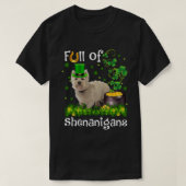 Funny Full of Shenanigans Westie Dog St Patrick's T-shirt (Design voorkant)