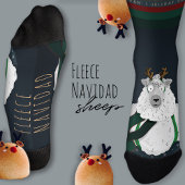 Funny Fun Festive Sheep “Fleece Navidad” Dark Blue Sokken