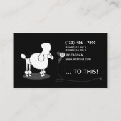 Funny Fun Pet Grooming Black White Custom Visitekaartje (Achterkant)