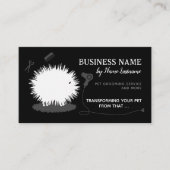 Funny Fun Pet Grooming Black White Custom Visitekaartje (Voorkant)