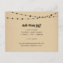 Funny & Fun RSVP Briefkaart - Rustic Kraft