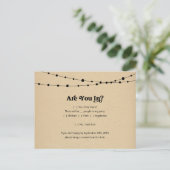 Funny & Fun RSVP Briefkaart - Rustic Kraft (Staand voorkant)