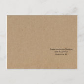 Funny & Fun RSVP Briefkaart - Rustic Kraft (Achterkant)