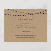 Funny & Fun RSVP Briefkaart - Rustic Kraft (Voorkant)