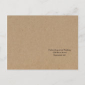 Funny & Fun RSVP Briefkaart - Rustic Kraft (Achterkant)