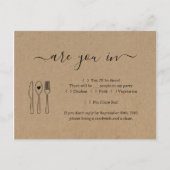 Funny & Fun RSVP Briefkaart - Rustic Kraft (Voorkant)