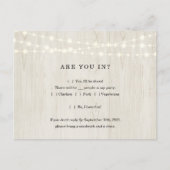 Funny & Fun RSVP Briefkaart - Rustiek Hout (Voorkant)