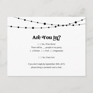 Funny & Fun RSVP-Briefkaart Uitnodiging Briefkaart