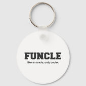 Funny Funcle College Print Sleutelhanger (Voorkant)