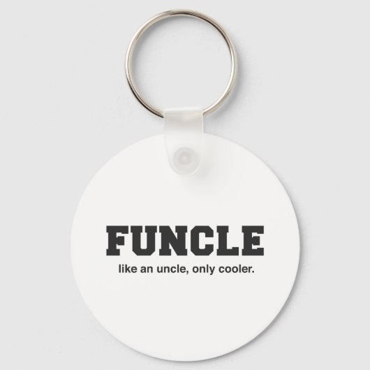 Funny Funcle College Print Sleutelhanger (Voorkant)