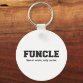 Funny Funcle College Print Sleutelhanger (Voorkant)