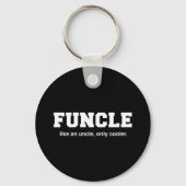 Funny Funcle College Print Sleutelhanger (Voorkant)