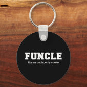 Funny Funcle College Print Sleutelhanger (Voorkant)