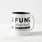 Funny Funding Definition - net als een vader koele Tweekleurige Koffiemok (Voorkant rechts)