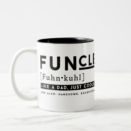 Funny Funding Definition - net als een vader koele Tweekleurige Koffiemok (Links)