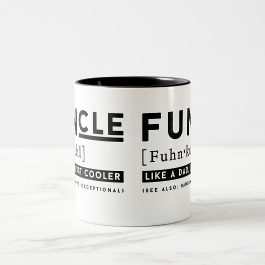 Funny Funding Definition - net als een vader koele Tweekleurige Koffiemok (Center)