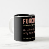 Funny Funding Definition Tweekleurige Koffiemok (Voorkant links)