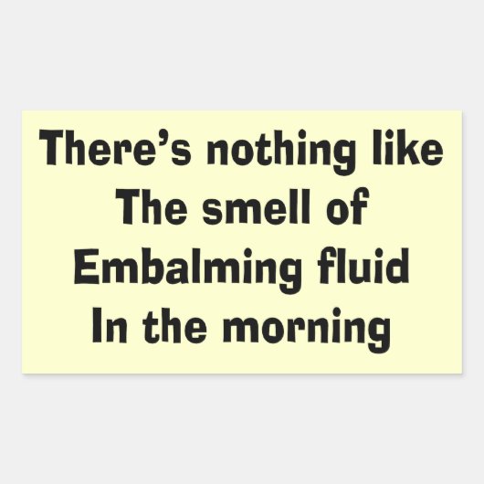 Funny Funeral Director Gifts Rechthoekige Sticker (Voorkant)