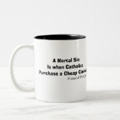 Funny Funeral Director Gifts Tweekleurige Koffiemok (Links)