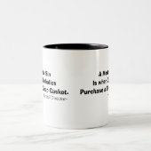 Funny Funeral Director Gifts Tweekleurige Koffiemok (Center)